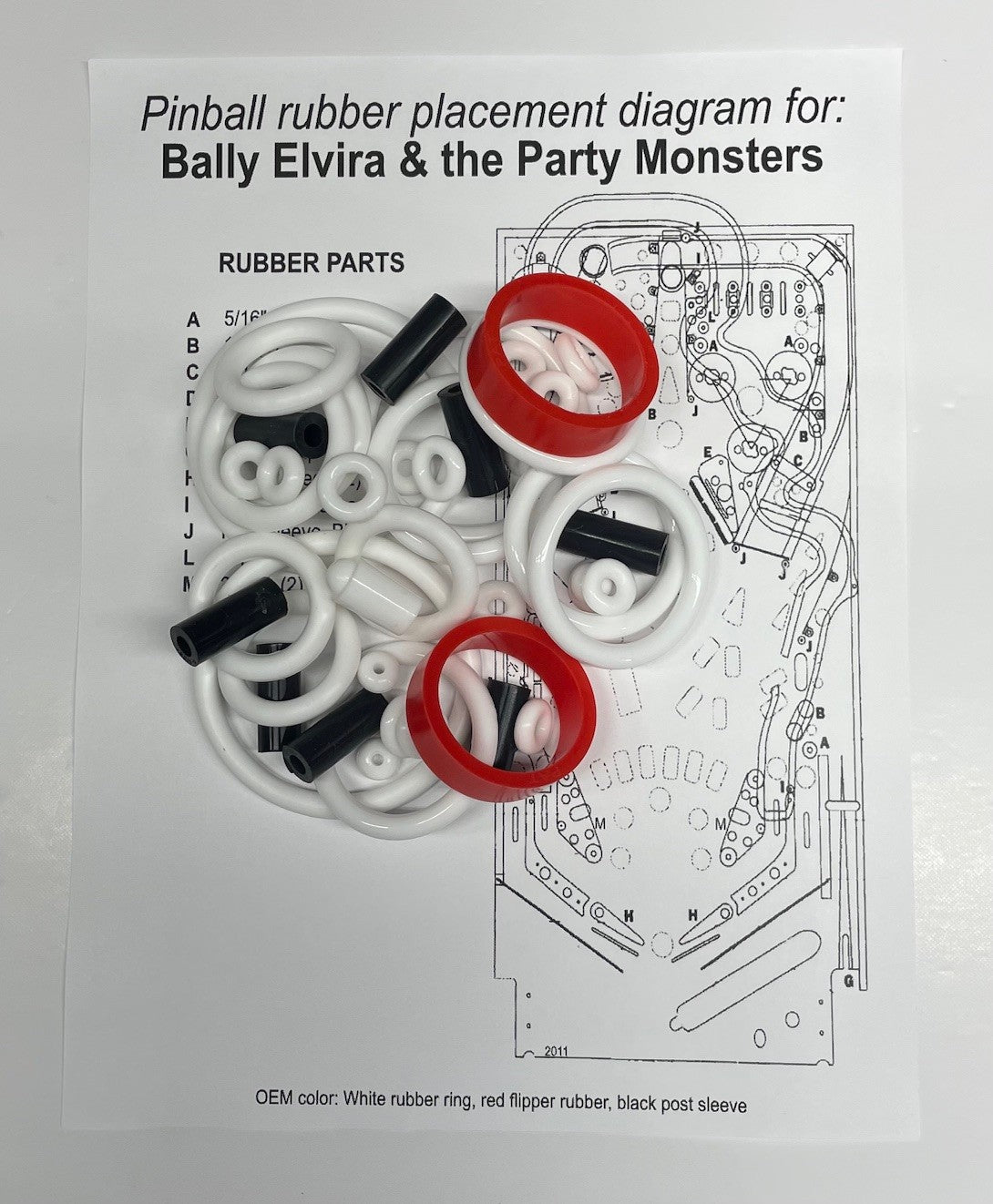 Bally Elvira and the Party Monsters Pinball Machine Maintenance Kit