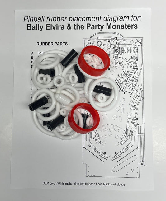 Bally Elvira and the Party Monsters Pinball Machine Maintenance Kit