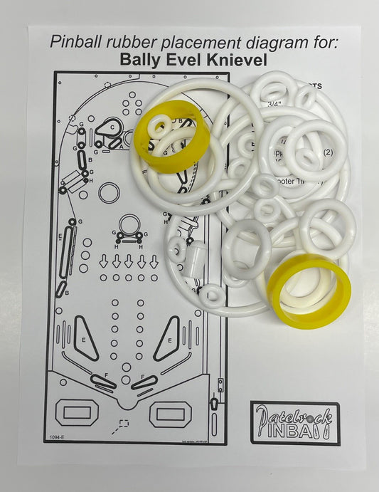Bally Evel Knievel Pinball Machine Rubber Ring Kit
