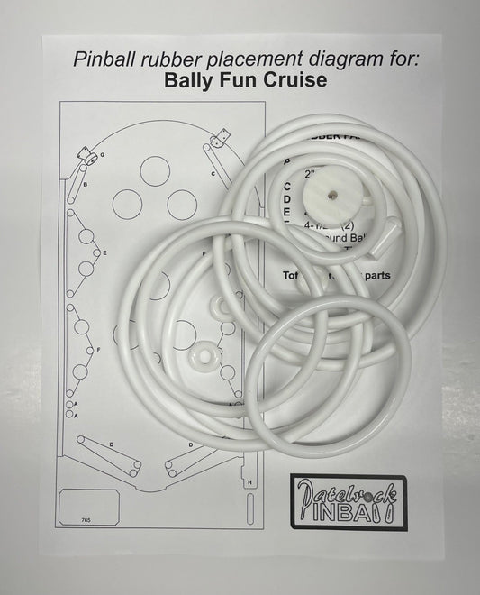 Bally Fun Cruise Pinball Machine Rubber Ring Kit