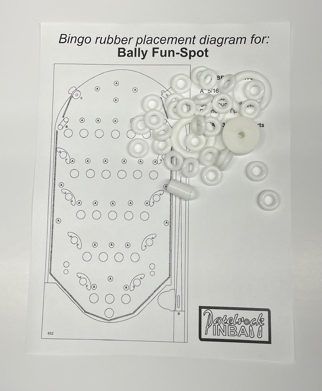 Bally Fun Spot Bingo Machine Rubber Ring Kit
