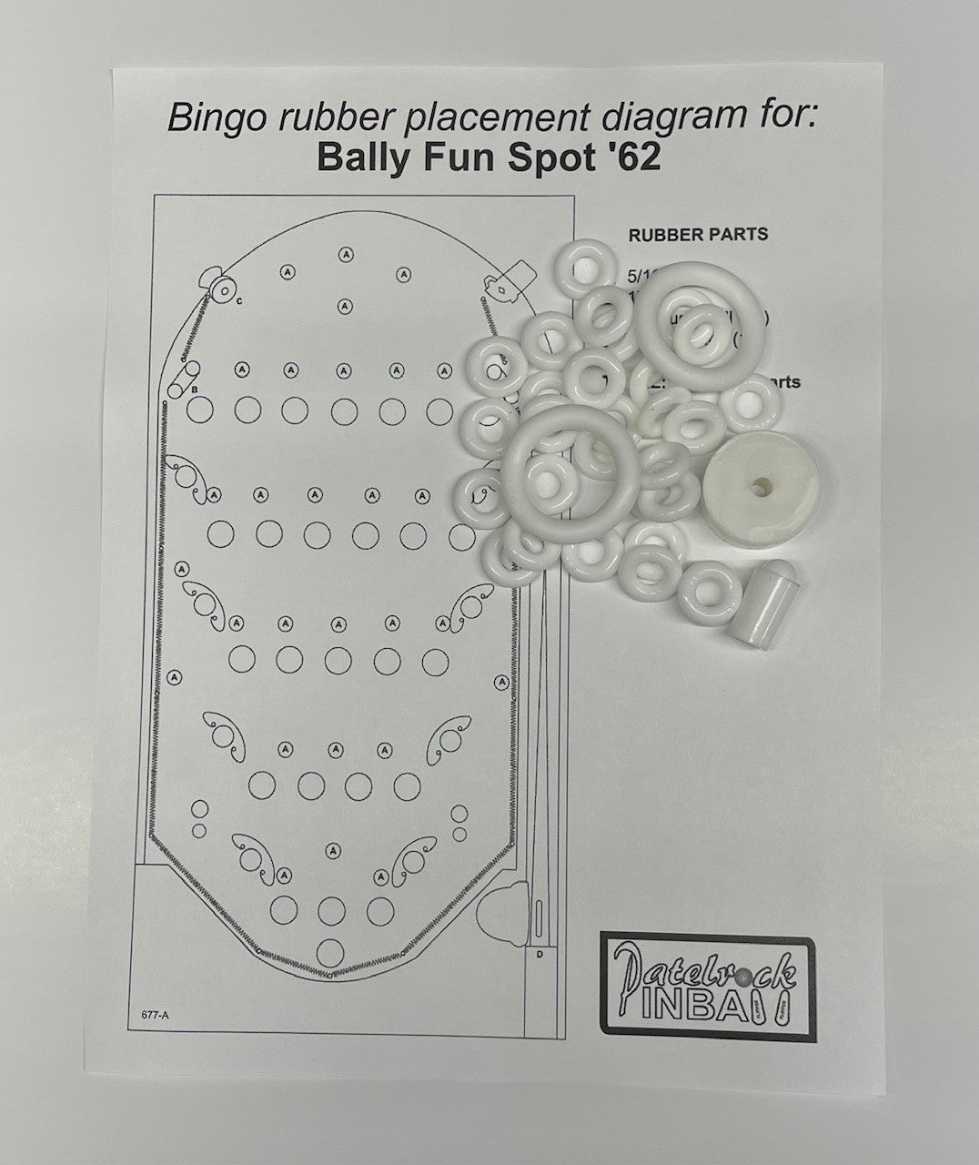 Bally Fun Spot `62  Bingo Machine Rubber Ring Kit
