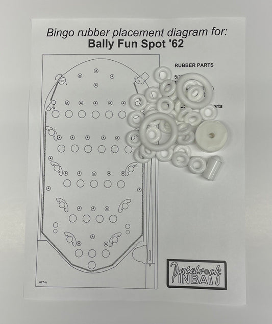 Bally Fun Spot `62  Bingo Machine Rubber Ring Kit