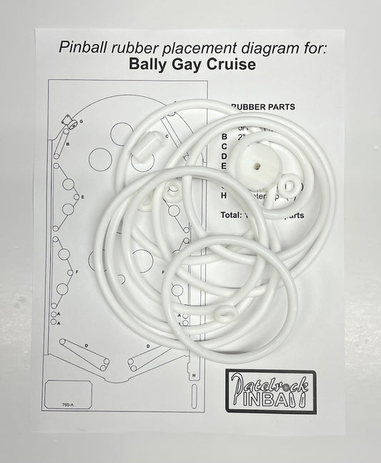 Bally Gay Cruise Pinball Machine Rubber Ring Kit