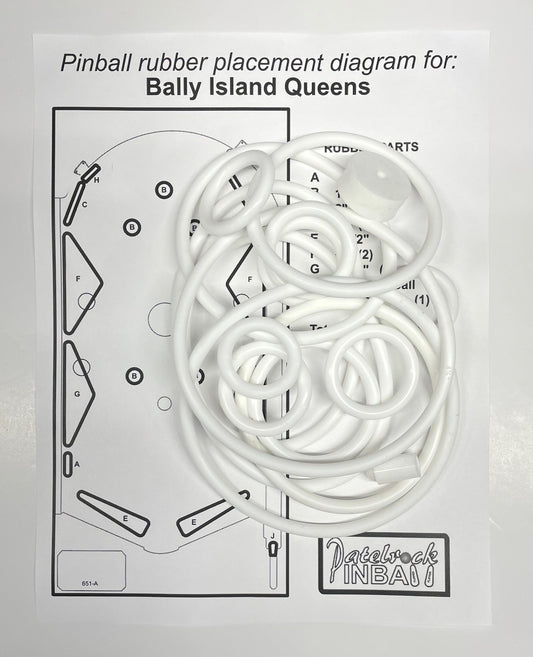 Bally Island Queens Pinball Machine Rubber Ring Kit