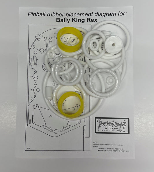 Bally King Rex Pinball Machine Rubber Ring Kit