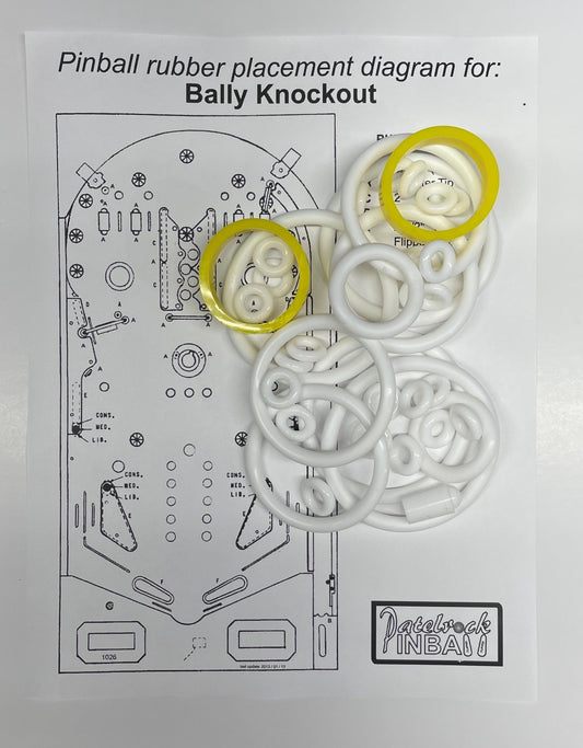 Bally Knockout Pinball Machine Rubber Ring Kit