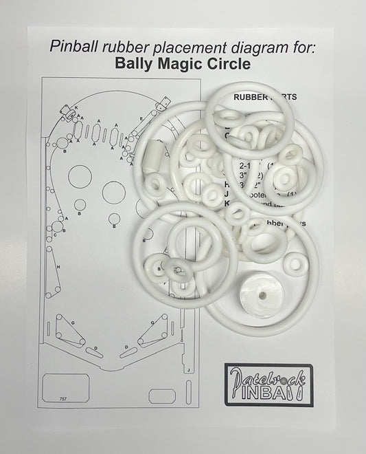 Bally Magic Circle Pinball Machine Rubber Ring Kit