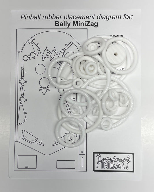 Bally MiniZag | Mini Zag Pinball Machine Rubber Ring Kit