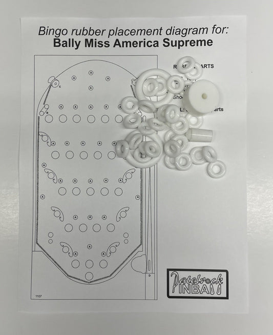 Bally Miss America Supreme Bingo Machine Rubber Ring Kit