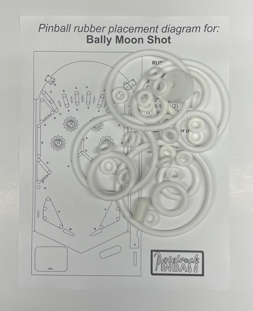 Bally Moon Shot Pinball Machine Rubber Ring Kit