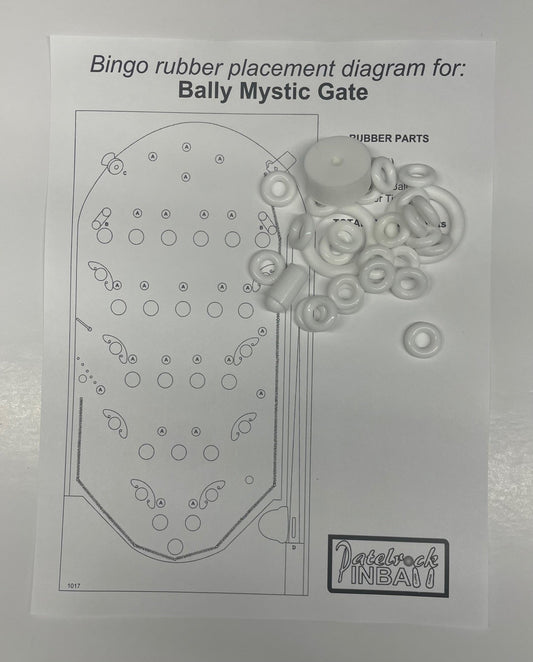 Bally Mystic Gate Bingo Machine Rubber Ring Kit