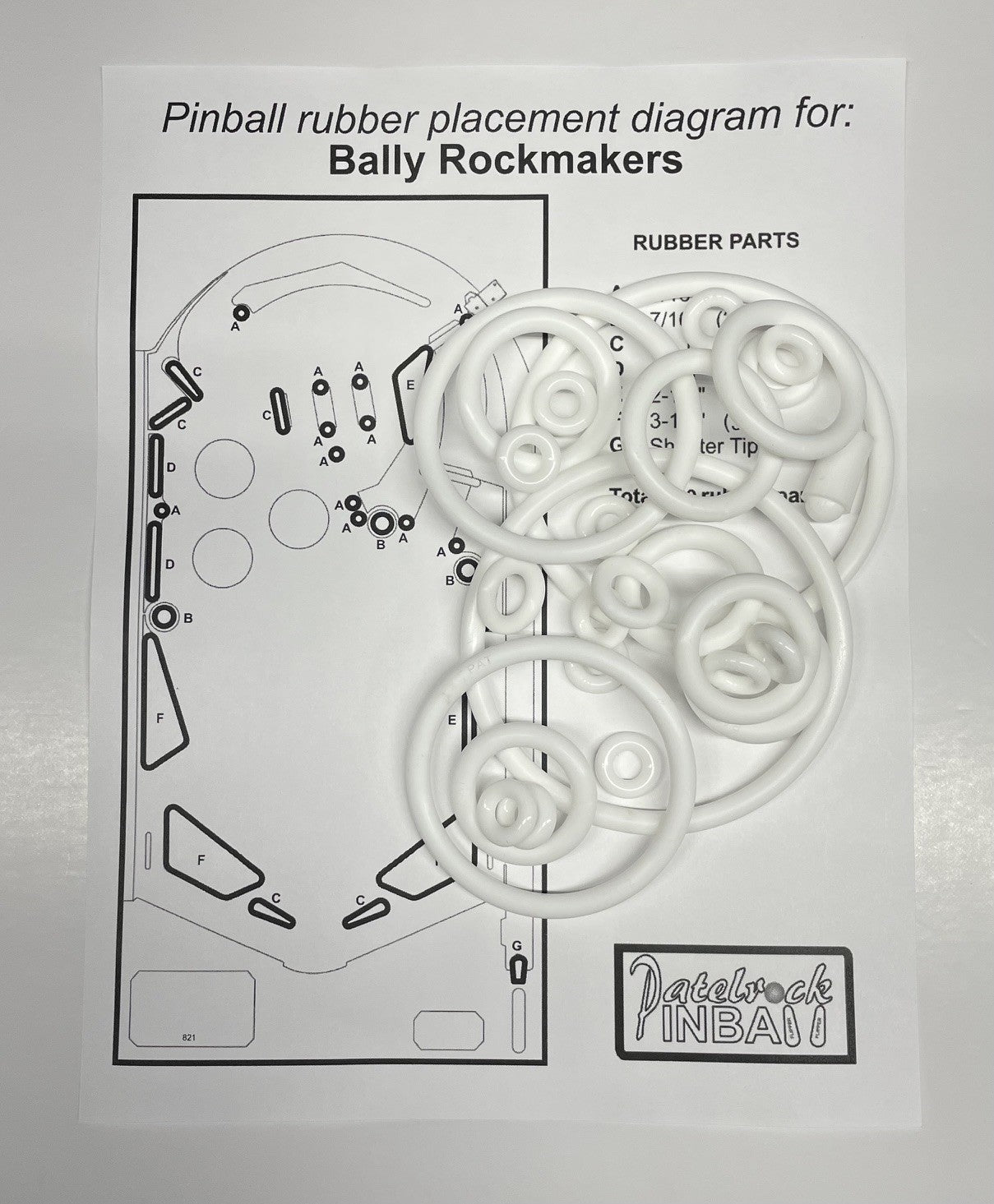 Bally RockMakers Pinball Machine Rubber Ring Kit