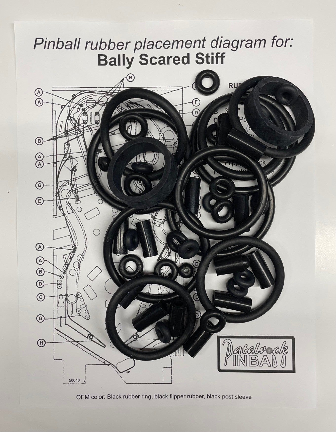 Bally Scared Stiff Pinball Machine Rubber Ring Kit