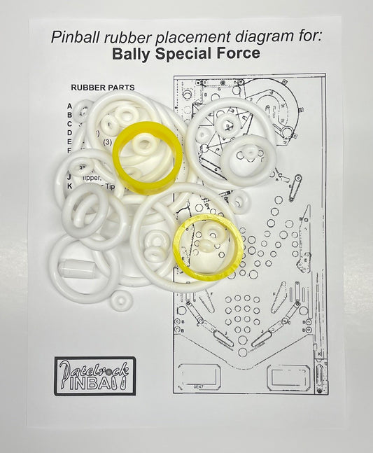 Bally Speciale Force Pinball Machine Rubber Ring Kit