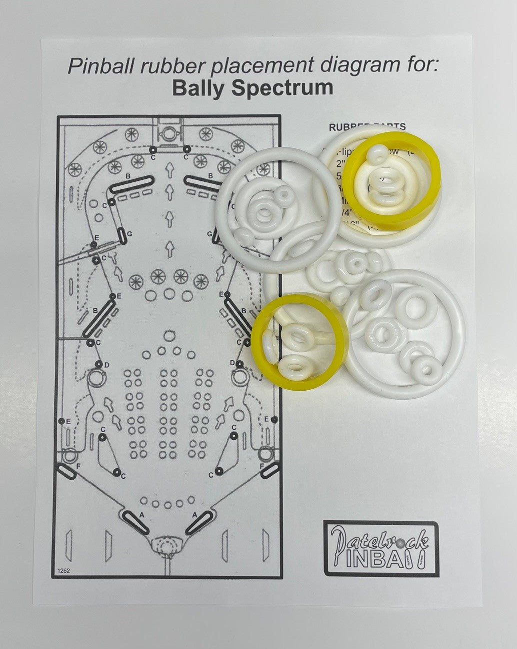 Bally Spectrum Pinball Machine Rubber Ring Kit