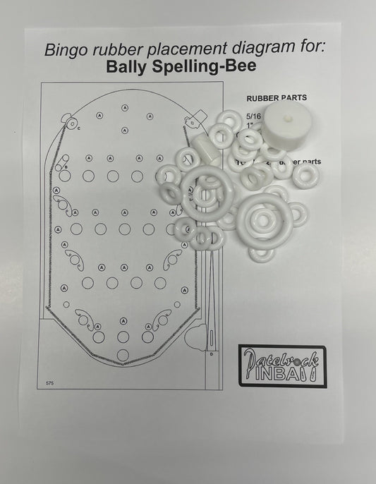 Bally Spelling Bee Bingo Machine Rubber Ring Kit