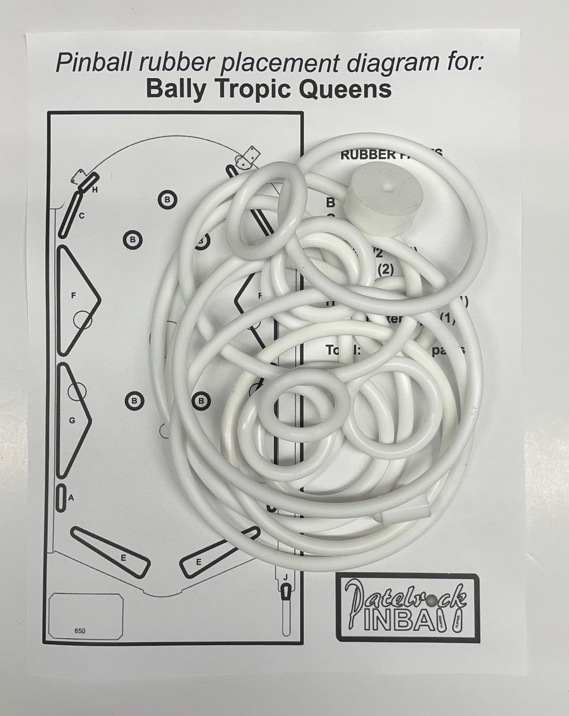 Bally Tropic Queens Pinball Machine Maintenance Kit