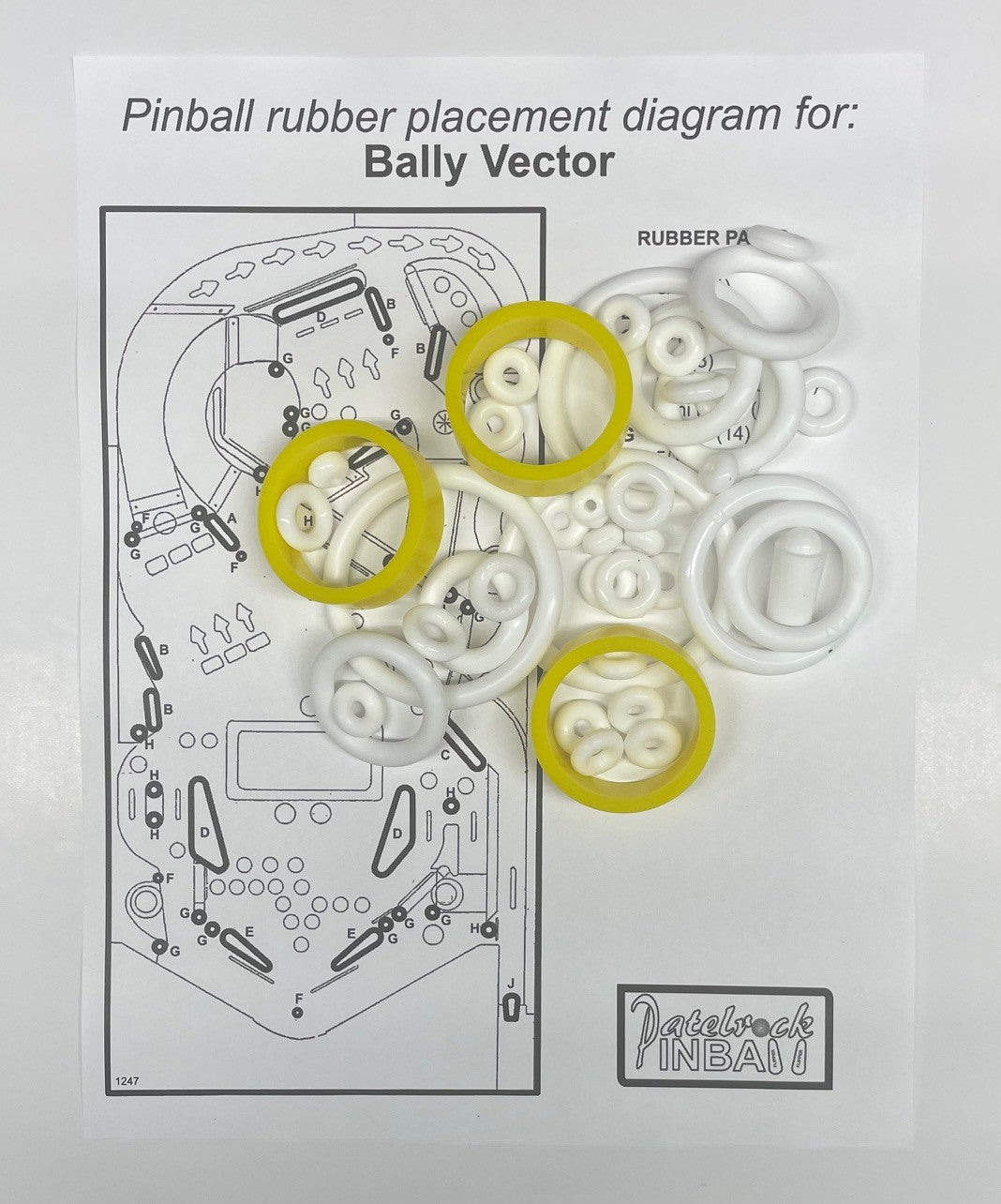 Bally Vector Pinball Machine Rubber Ring Kit