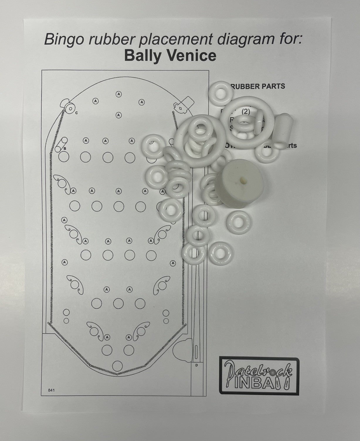 Bally Venice Bingo Machine Rubber Ring Kit