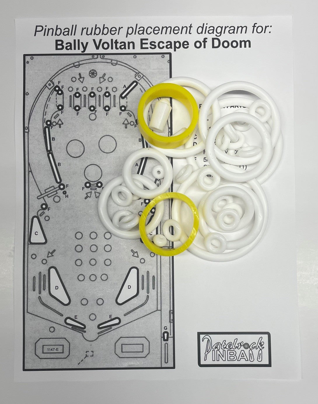 Bally Voltan Espaces Cosmic Doom Pinball Machine Rubber Ring Kit