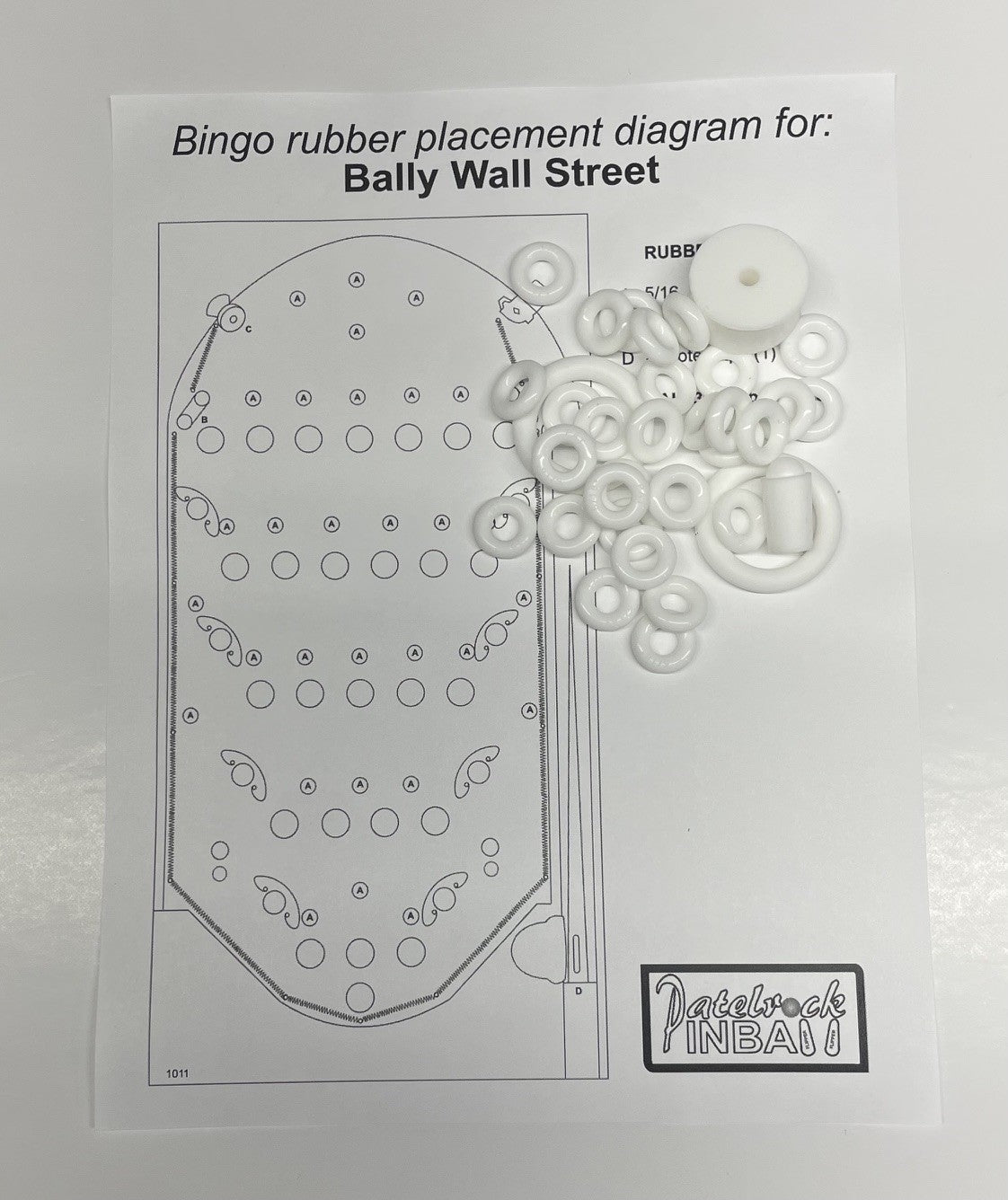 Bally Wall Street Bingo Machine Rubber Ring Kit