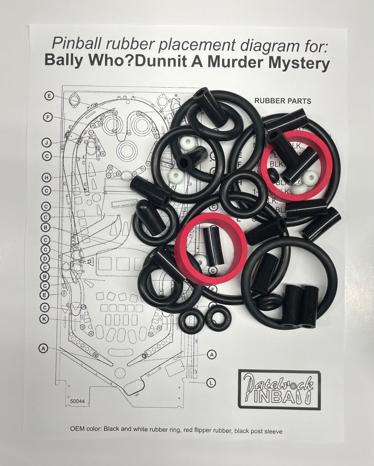 Bally Who Dunnit Pinball Machine Rubber Ring Kit