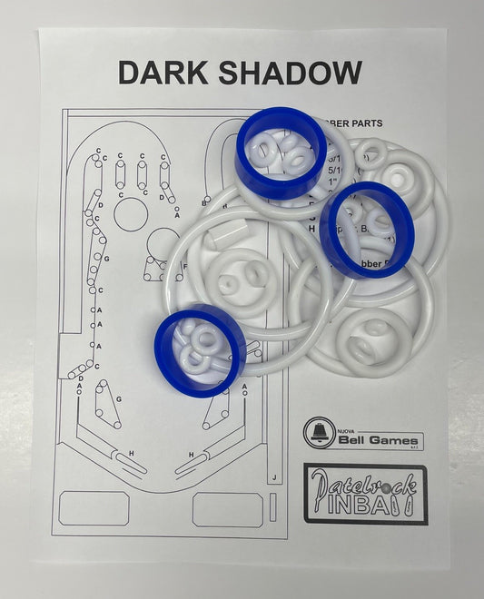 Nuova Bell Games Dark Shadow Pinball Machine Rubber Ring Kit