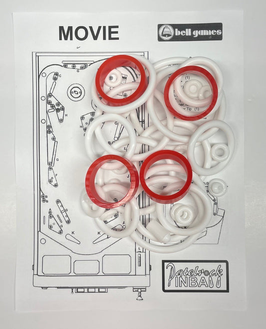 Bell Games Movie Pinball Machine Rubber Ring Kit