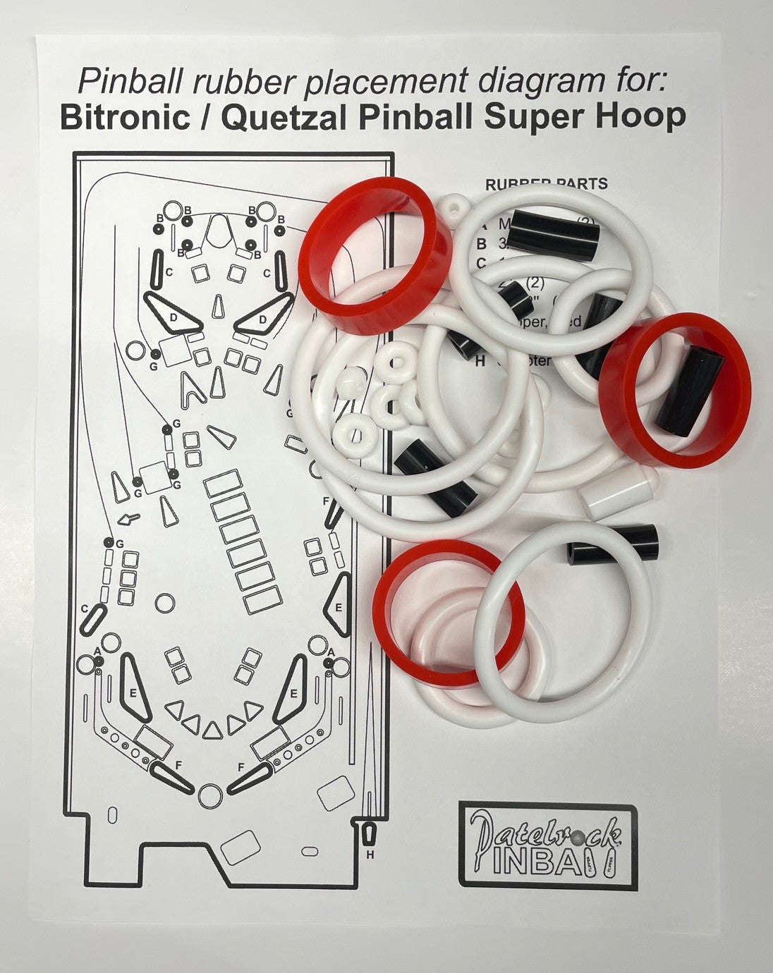 Bitronic | Quetzal Super Hoop Pinball Machine Rubber Ring Kit