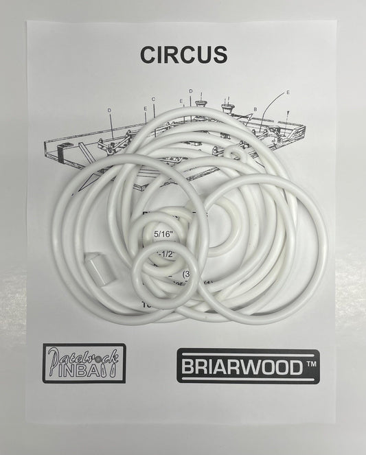 Briarwood Circus Pinball Machine Rubber Ring Kit
