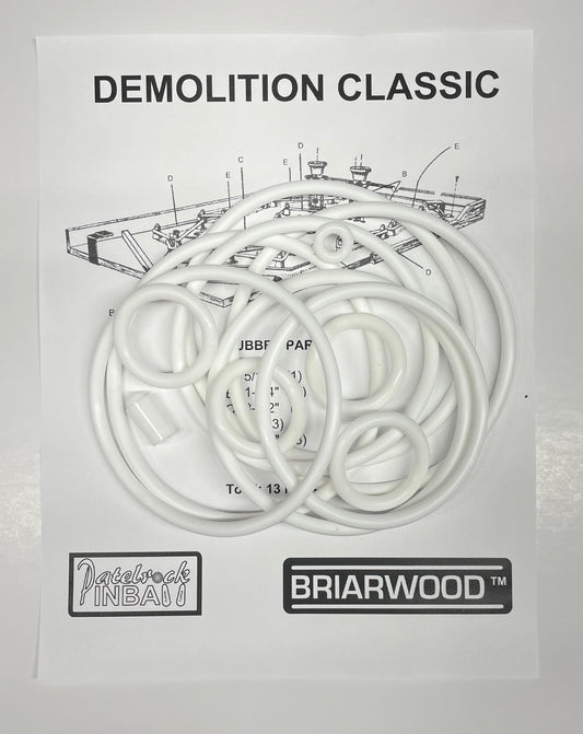 Briarwood Demolition Classic Pinball Machine Rubber Ring Kit
