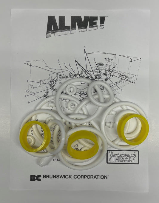 Brunswick Alive! Pinball Machine Rubber Ring Kit