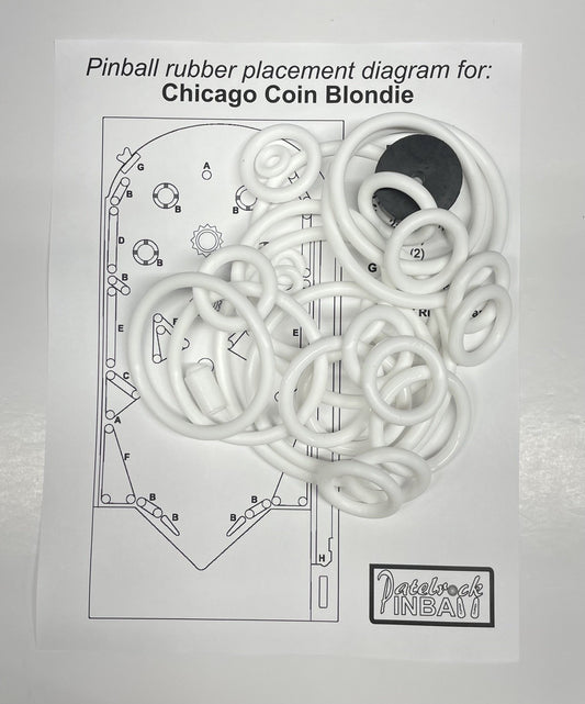 Chicago Coin Blondie Pinball Machine Rubber Ring Kit