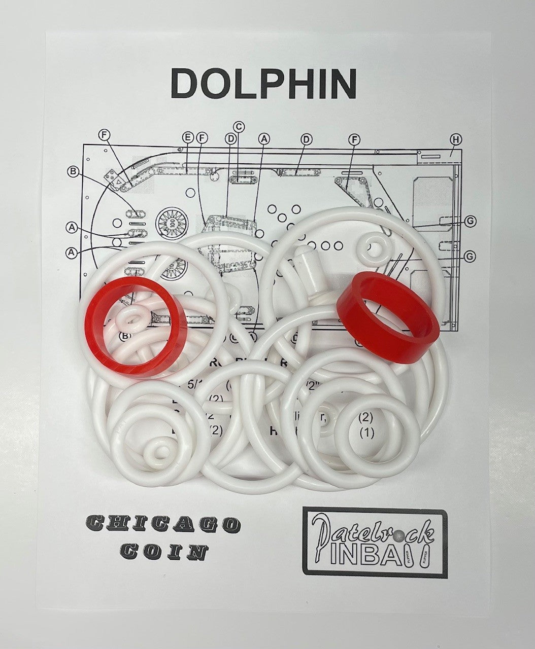Chicago Coin Dolphin Pinball Machine Rubber Ring Kit