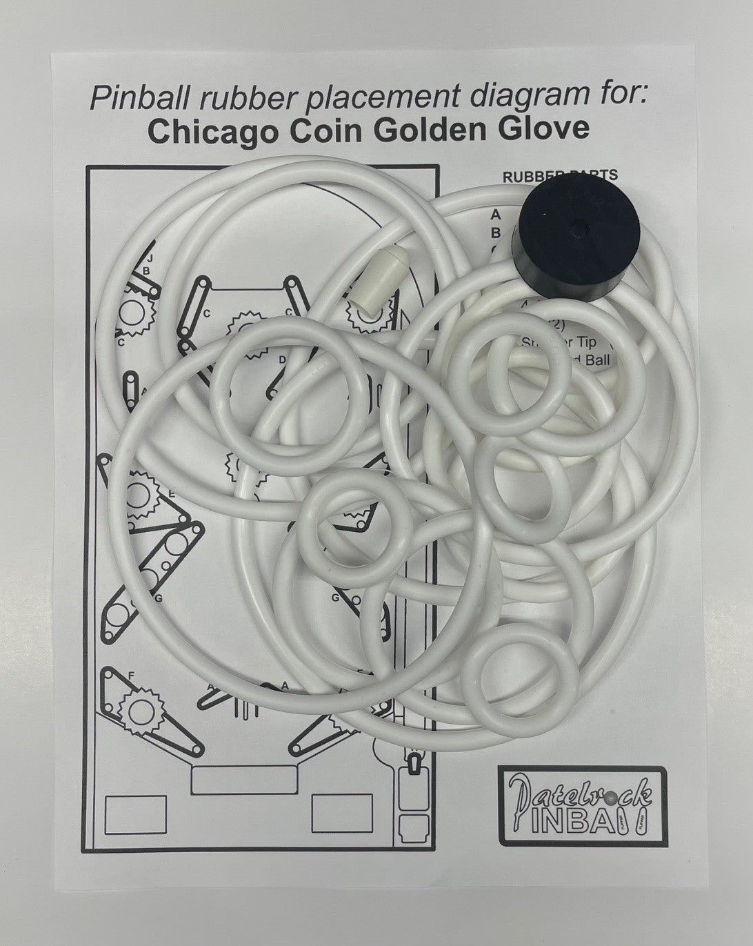 Chicago Coin Golden Gloves Pinball Machine Rubber Ring Kit