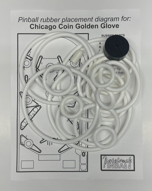 Chicago Coin Golden Gloves Pinball Machine Rubber Ring Kit