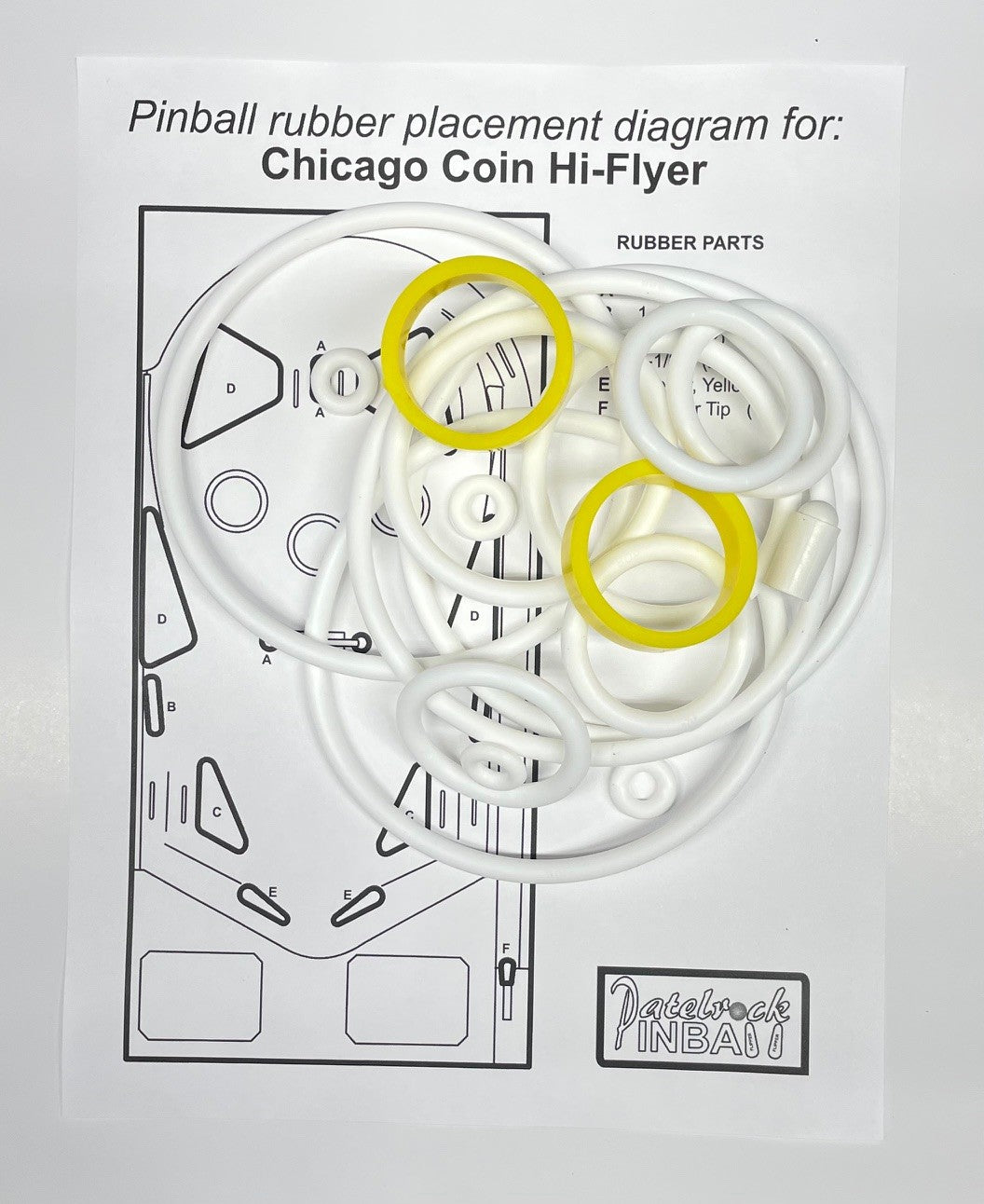 Chicago Coin Hi-Flyer Pinball Machine Rubber Ring Kit
