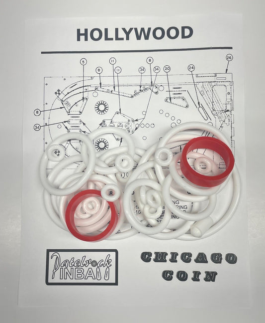 Chicago Coin Hollywood Pinball Machine Rubber Ring Kit