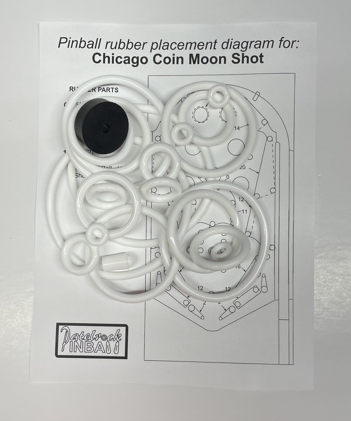 Chicago Coin Moon Shot Pinball Machine Rubber Ring Kit