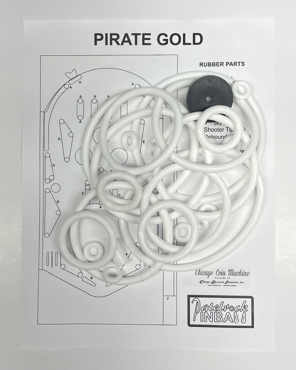 Chicago Coin Pirate Gold Pinball Machine Maintenance Kit
