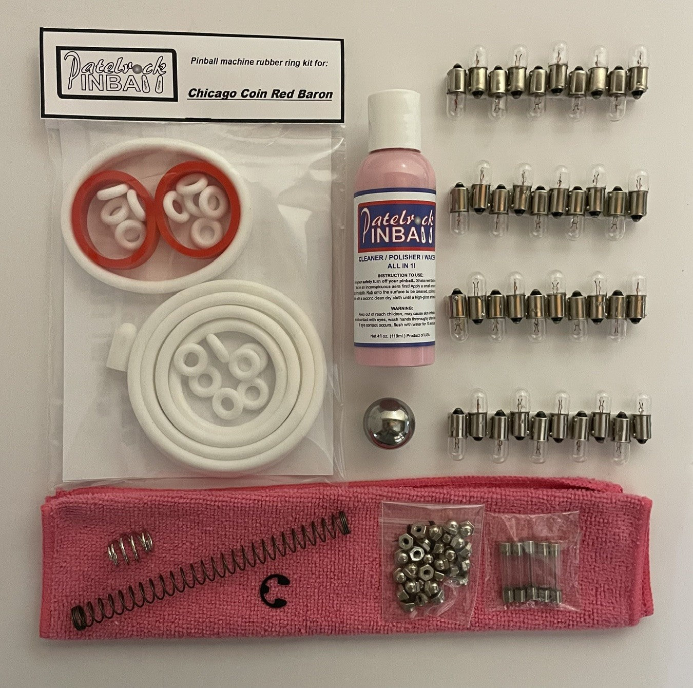 Chicago Coin Red Baron Pinball Machine Maintenance Kit