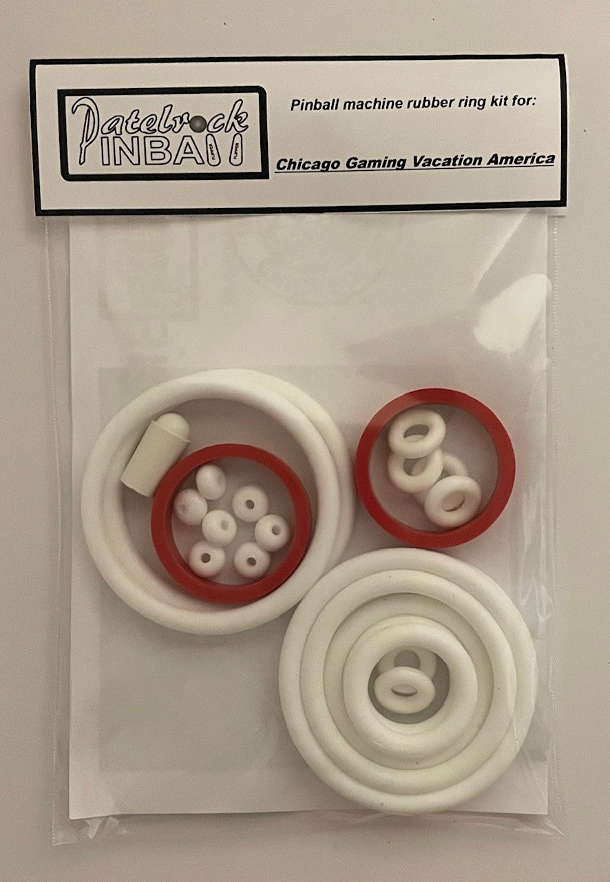 Chicago Gaming Vacation America Pinball Machine Rubber Ring Kit