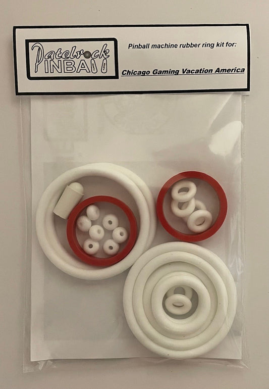 Chicago Gaming Vacation America Pinball Machine Rubber Ring Kit