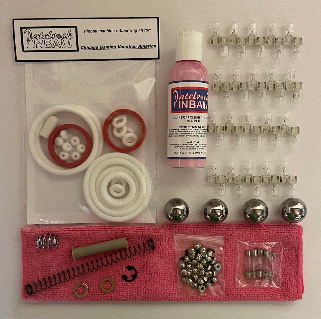 Chicago Gaming Vacation America Pinball Machine Maintenance Kit
