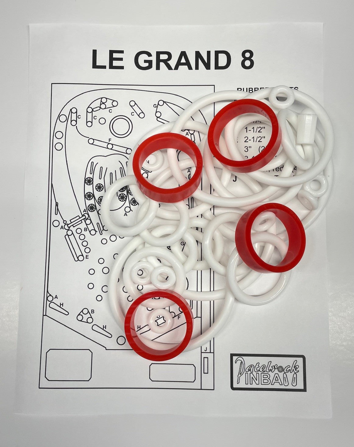 Christian Tabart Automatic Le Grand 8 Pinball Machine Rubber Ring Kit