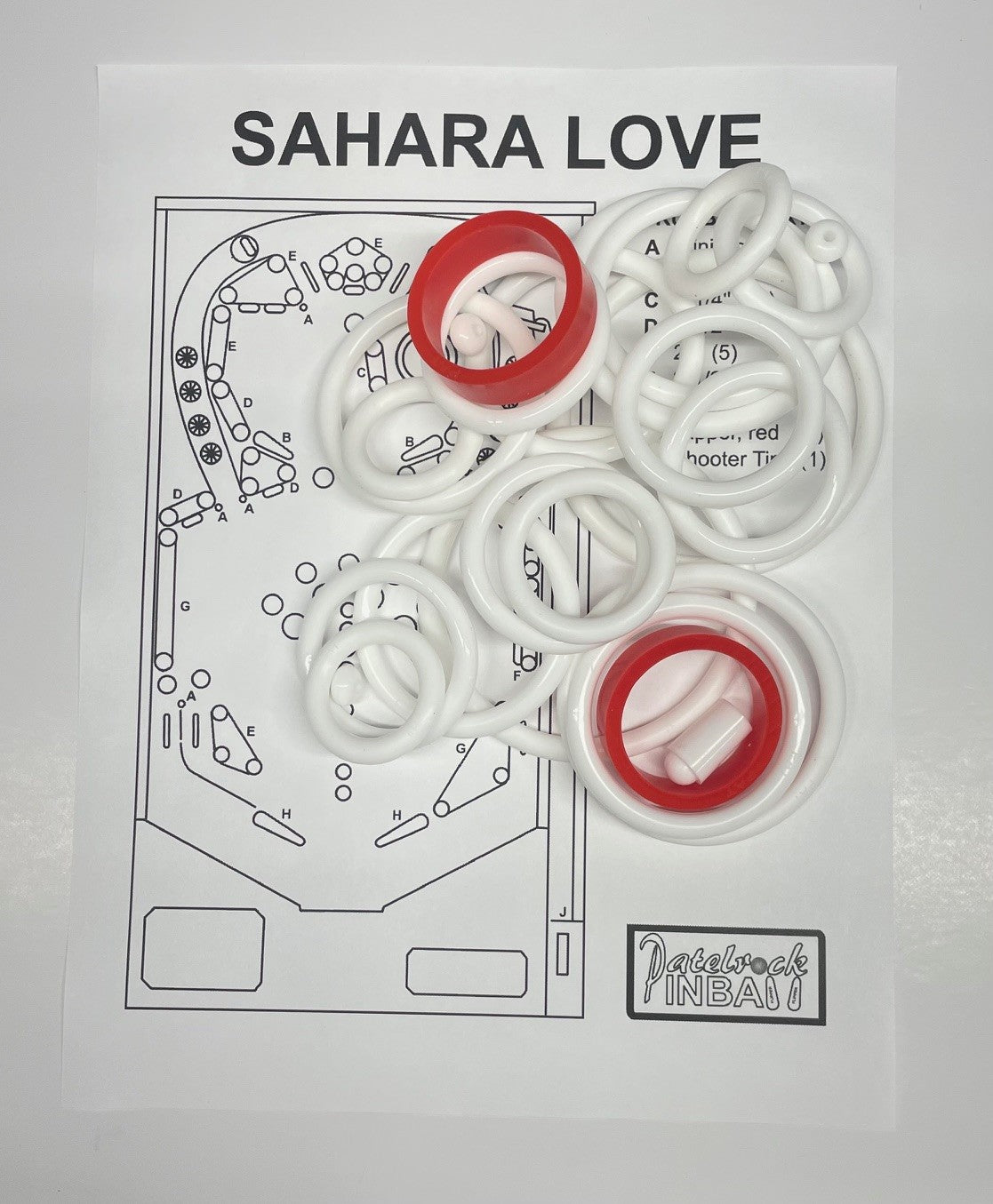 Christian Tabart Automatic Sahara Love Pinball Machine Rubber Ring Kit