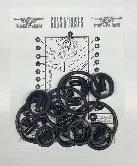Data East Guns N' Roses Pinball Machine Rubber Ring Kit