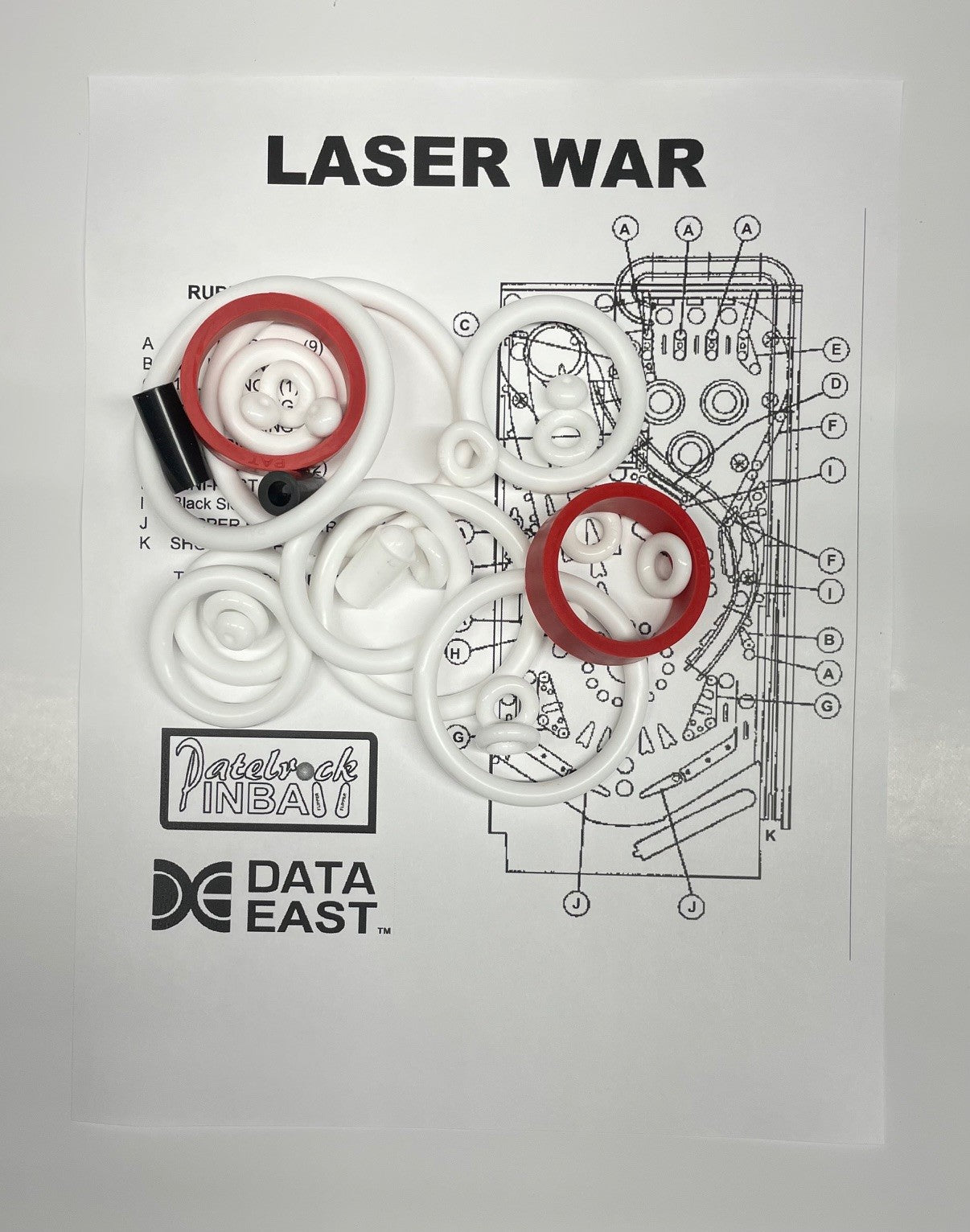Data East Laser War Pinball Machine Maintenance Kit
