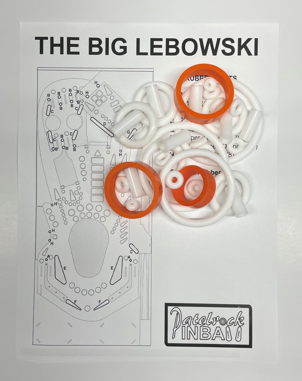 Dutch Pinball The Big Lebrowski Pinball Machine Rubber Ring Kit